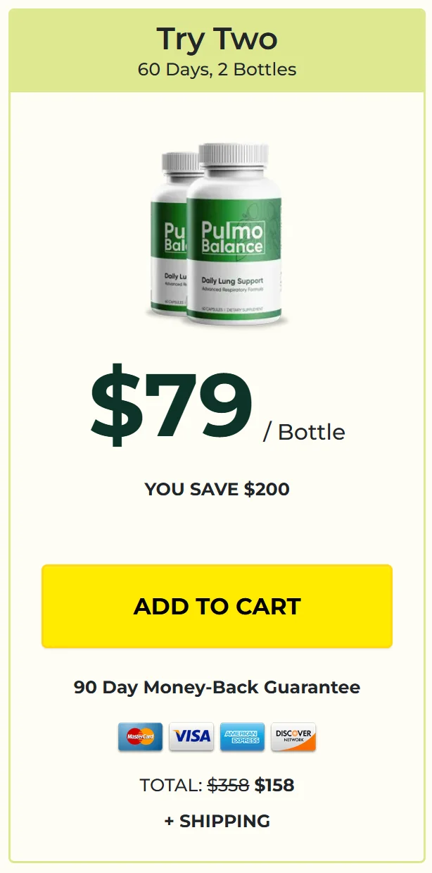 Pulmo Balance price- 2 bottle